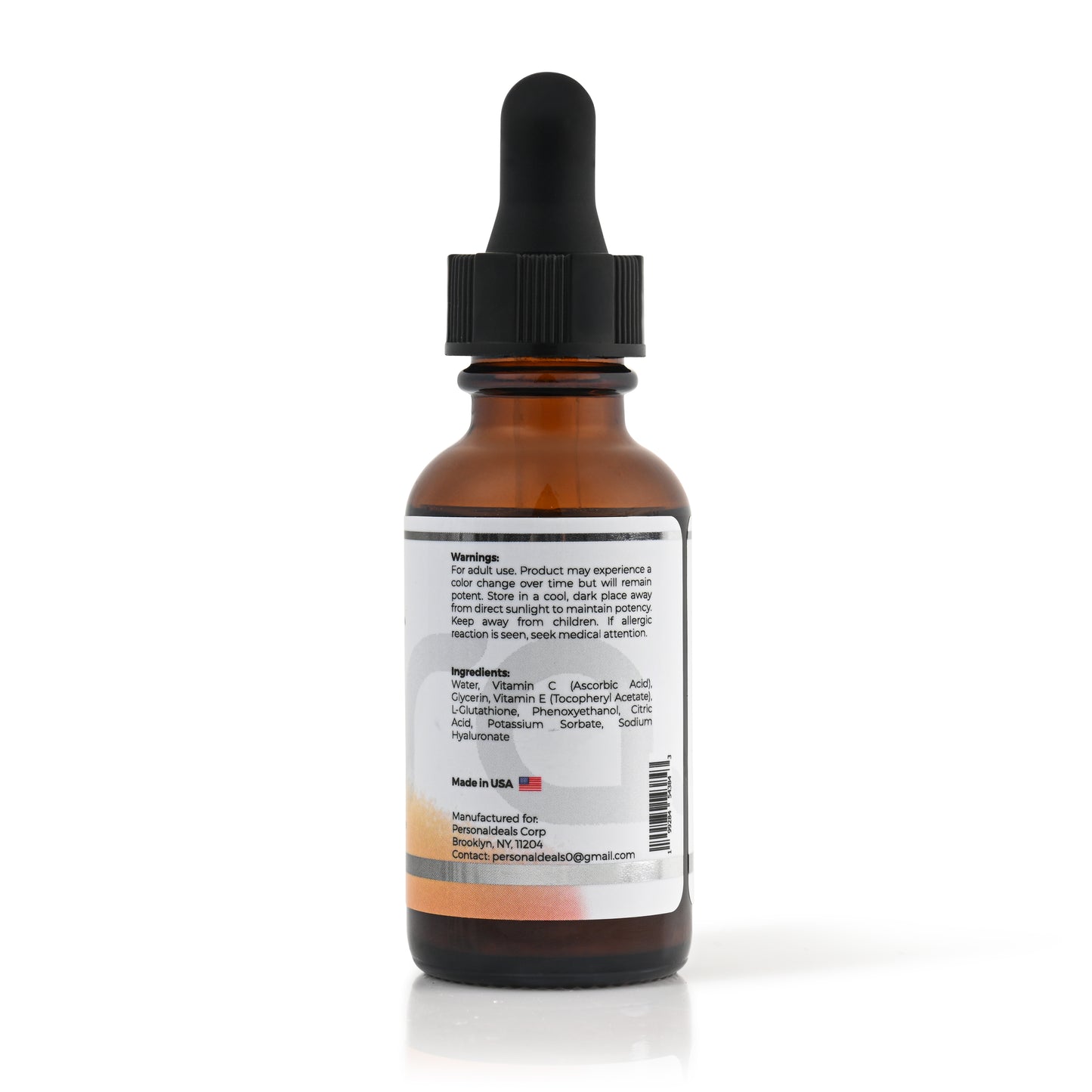 ELURA Vitamin C + Glutathione Face Serum – Brightening & Anti-Aging with Hyaluronic Acid, Vitamin E – Hydrating Antioxidant for Glowing, Even-Toned Skin – Made in USA, 1 fl oz